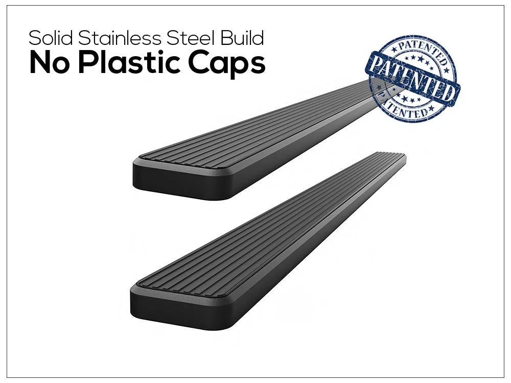 5 inches Black Stainless Steel Running Boards Y52801