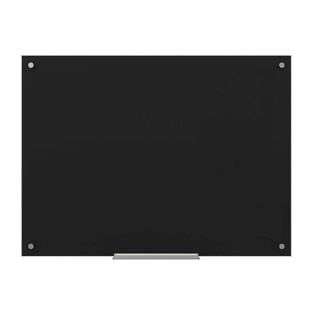 Glass Dry Erase Board, 48 x 36, Black R60583