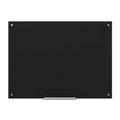 Glass Dry Erase Board, 48 x 36, Black R60583