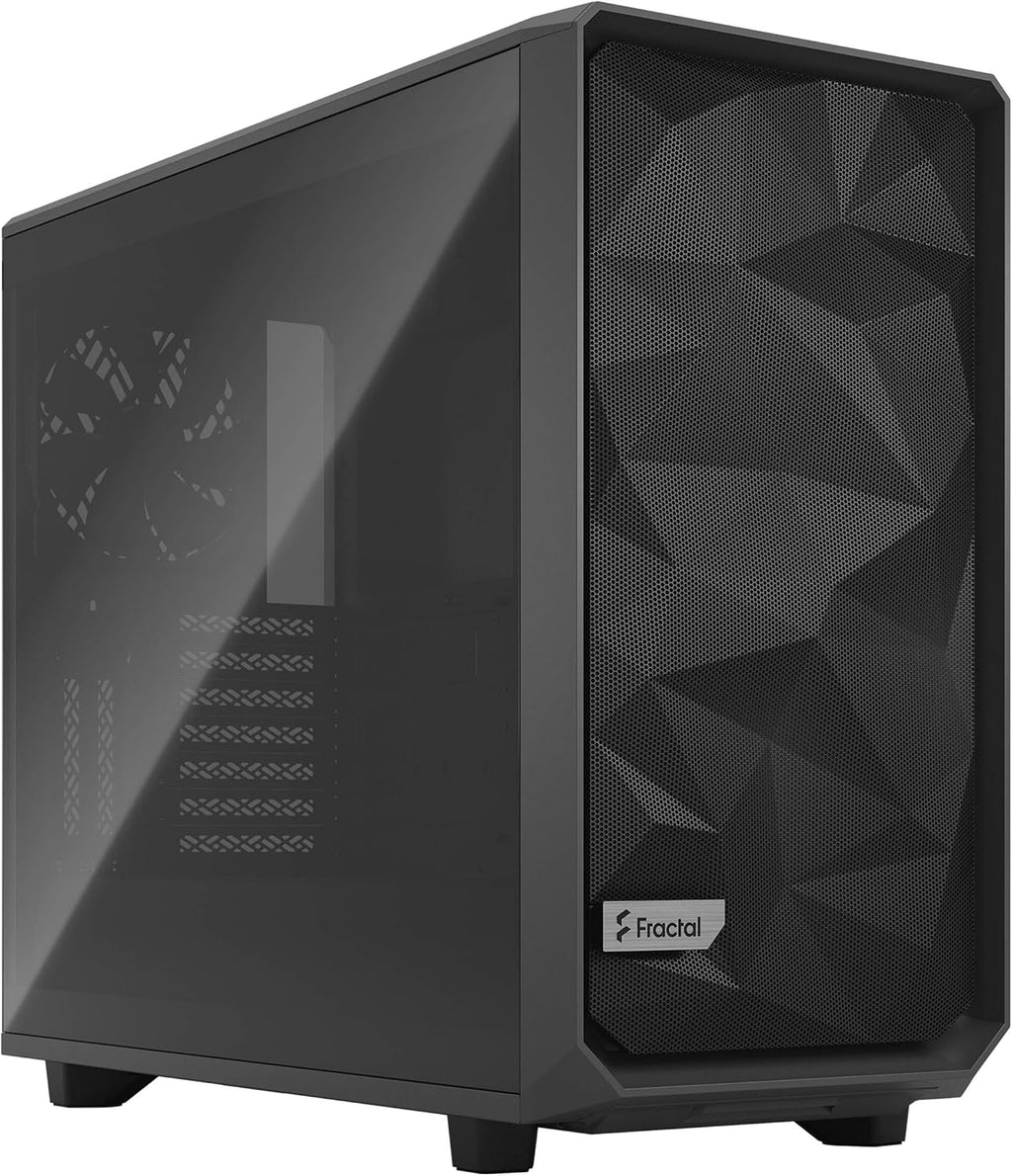Black ATX Mid Tower Computer Case with Tempered Glass Window Q90879