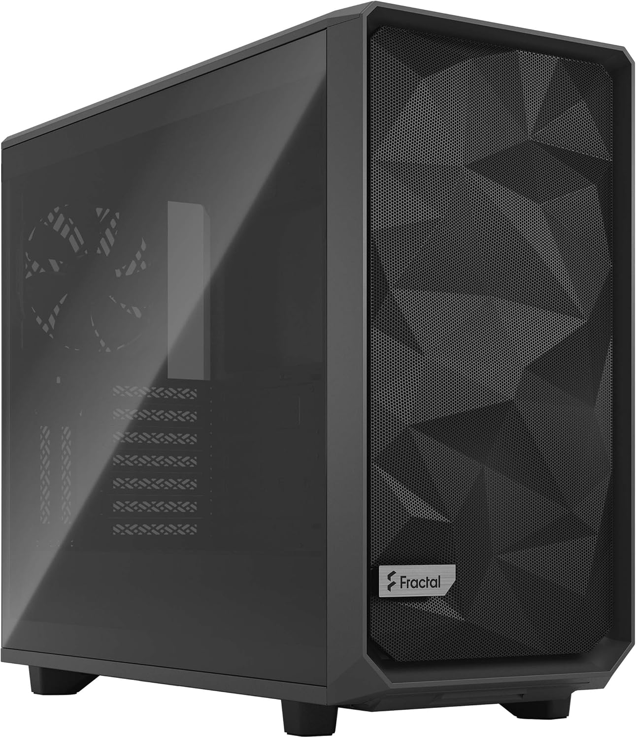 Black ATX Mid Tower Computer Case with Tempered Glass Window Q90879