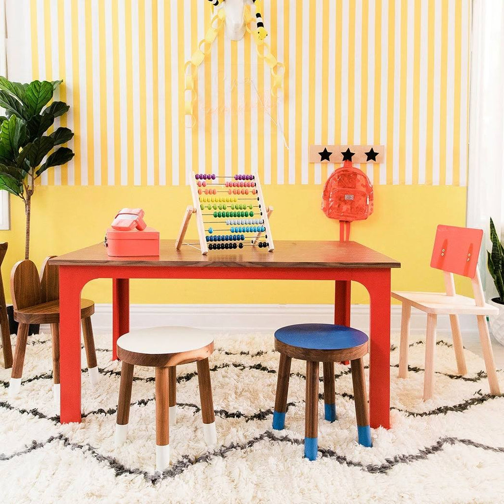 White 42-Inch Wood Veneer Kids Table O448929