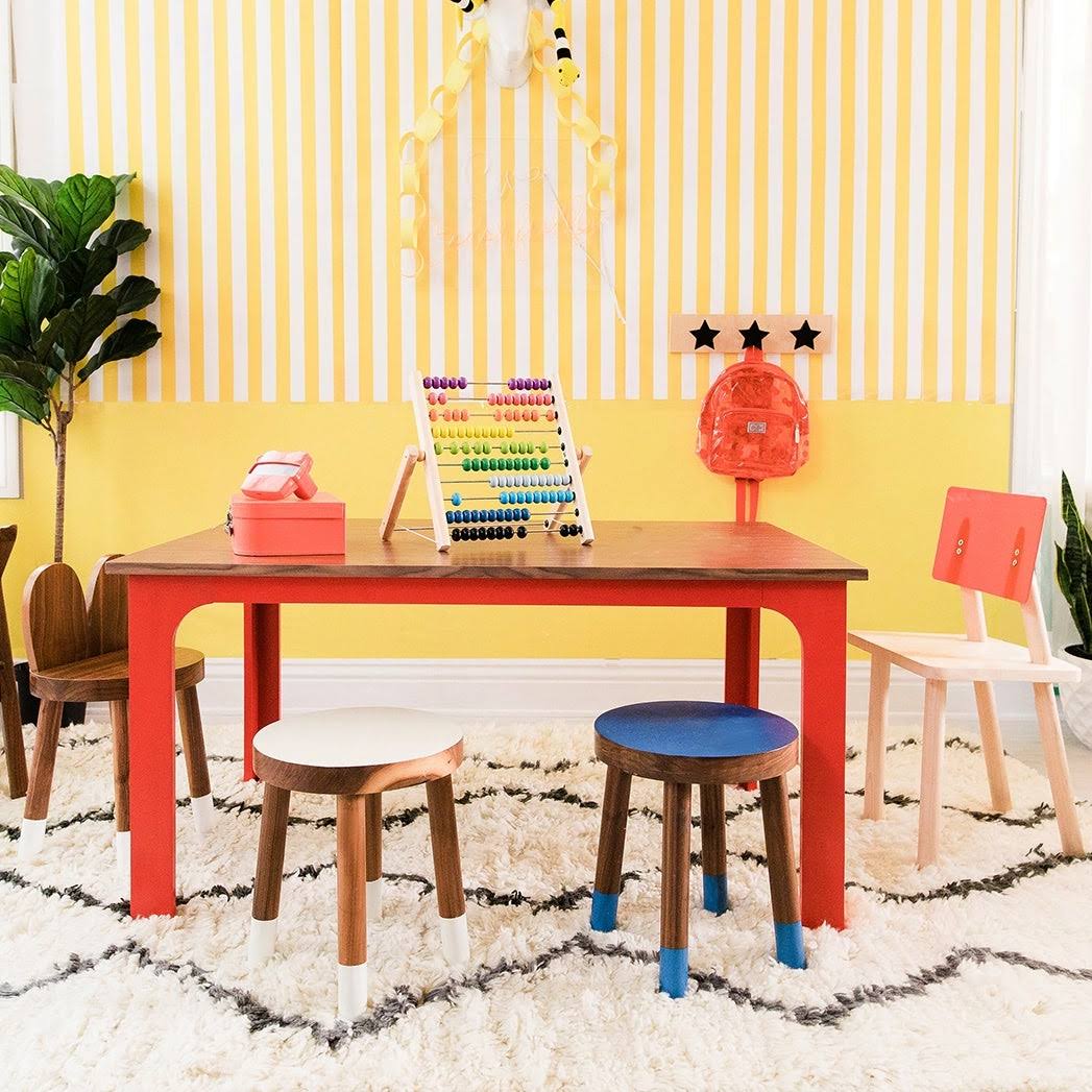 White 42-Inch Wood Veneer Kids Table O448929