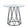 Black Glass Top End Table Y843