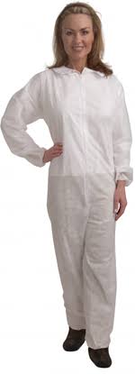 White Polypropylene Coveralls - 25/Case - 4X-Large N128637