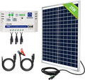 25 Watts 12V Waterproof 25W Solar Panel SAE Connection Cable 10A Charge Controller Pack of 2 G6499