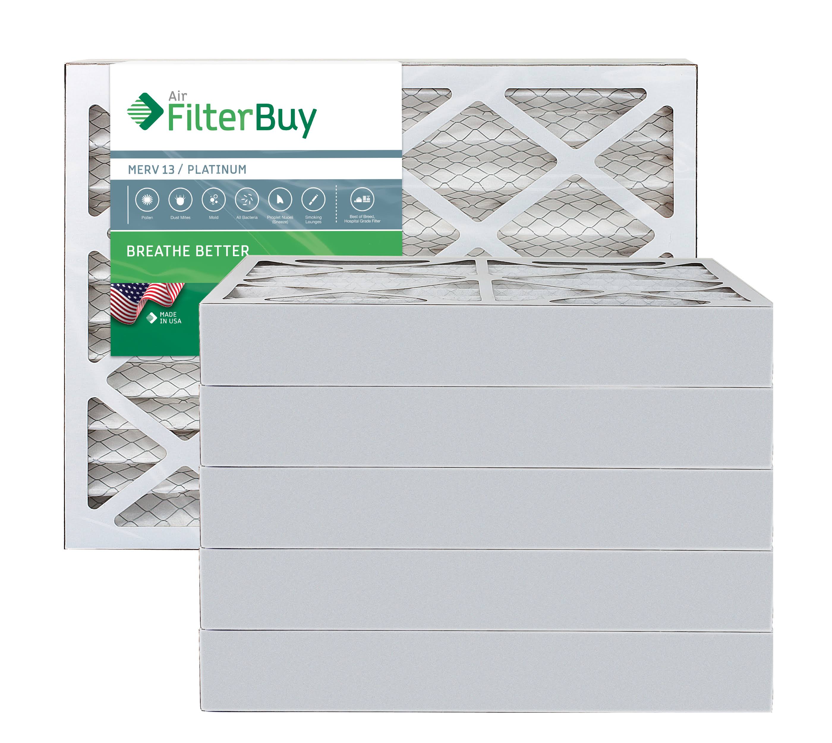20x20x4 MERV 13 Pleated Air Filter, Pack of 6 N235821