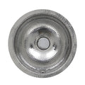13 inch Hand Hammered Stainless Steel Round Undermount Bathroom Sink with Overflow W4970