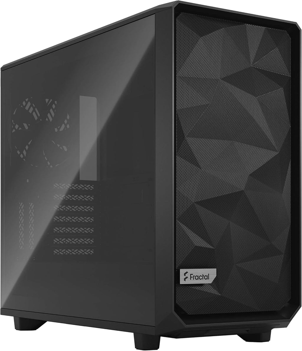 Black ATX Mid Tower Computer Case with Tempered Glass Window Q90879