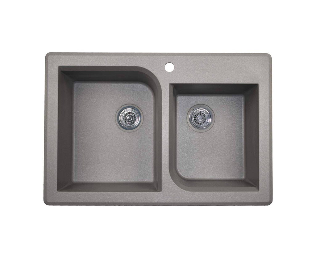 Granite Double Basin Drop-In Kitchen Sink U48484
