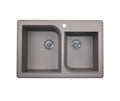 Granite Double Basin Drop-In Kitchen Sink U48484