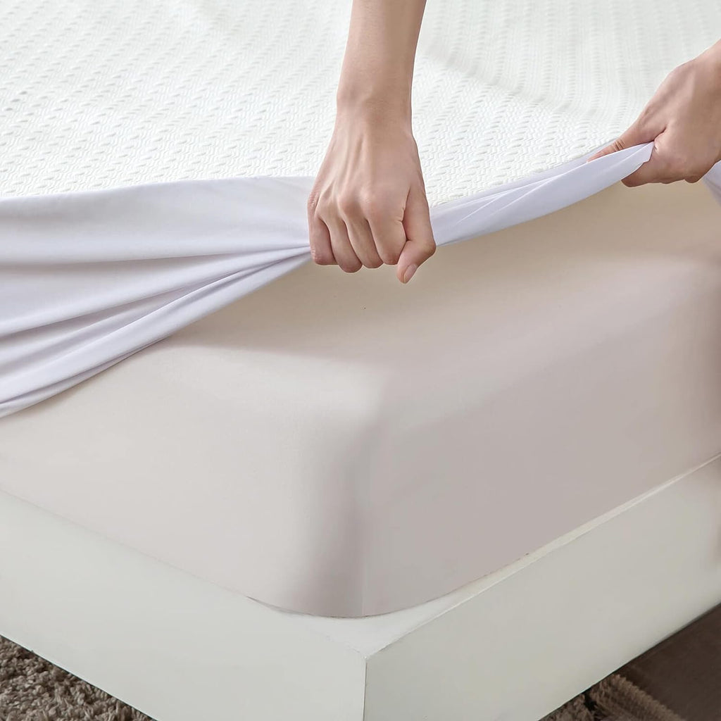 Waterproof Cooling Bamboo Fitted Mattress Protector V4299