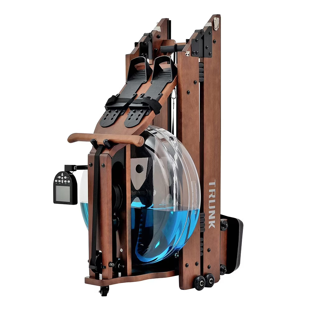 Foldable Solid Wood Water Rowing Machine With LCD Monitor P283975
