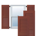 15 in. x 33 in. Exterior Real Wood Western Red Cedar Open Louvered Shutters Pair Q9035