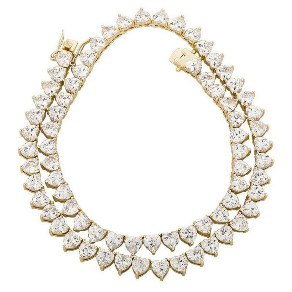 14K Yellow Gold Tennis Necklace V39984