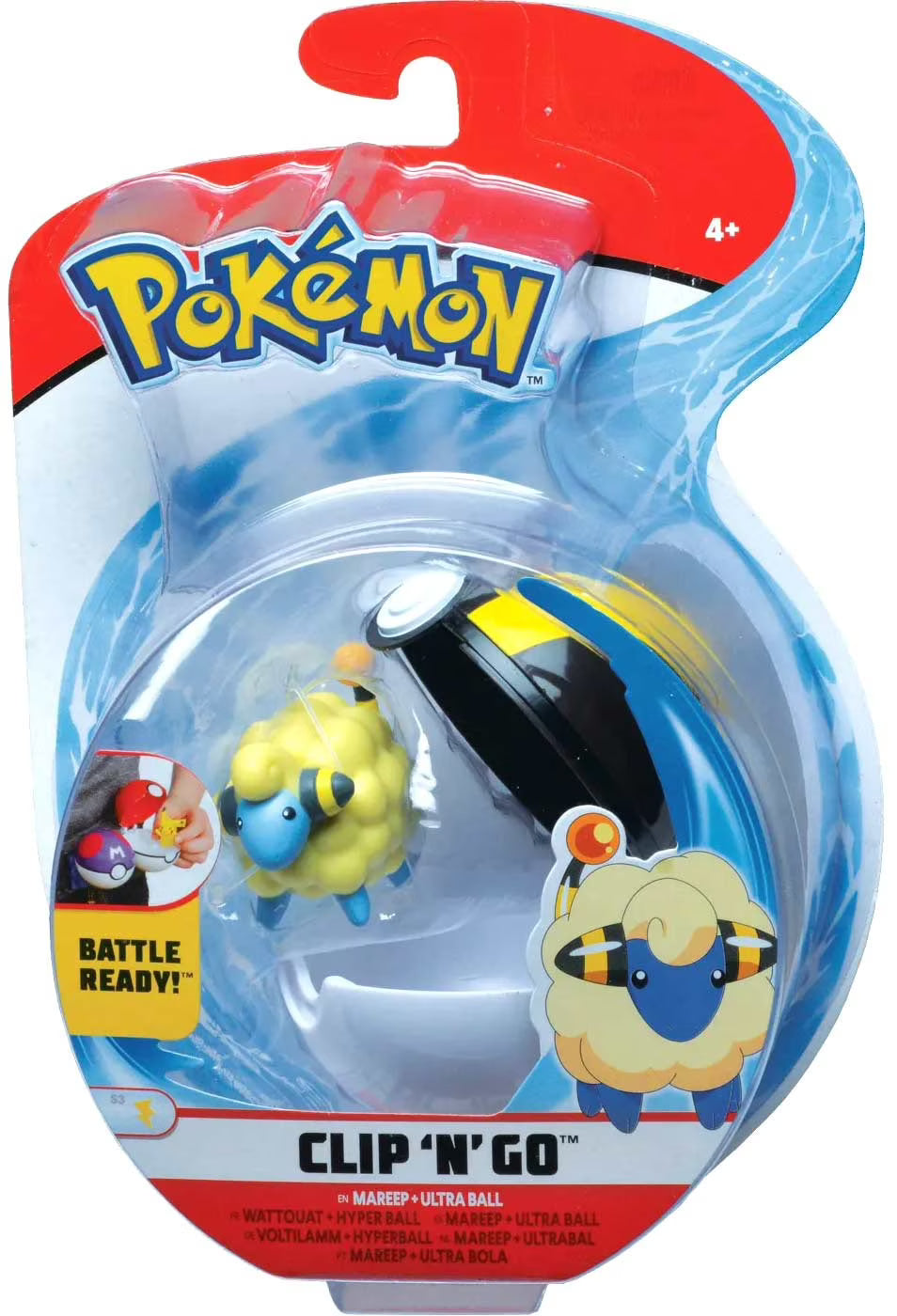 Pokémon Clip N Go Mareep and Ultra Ball Action Figure L2436