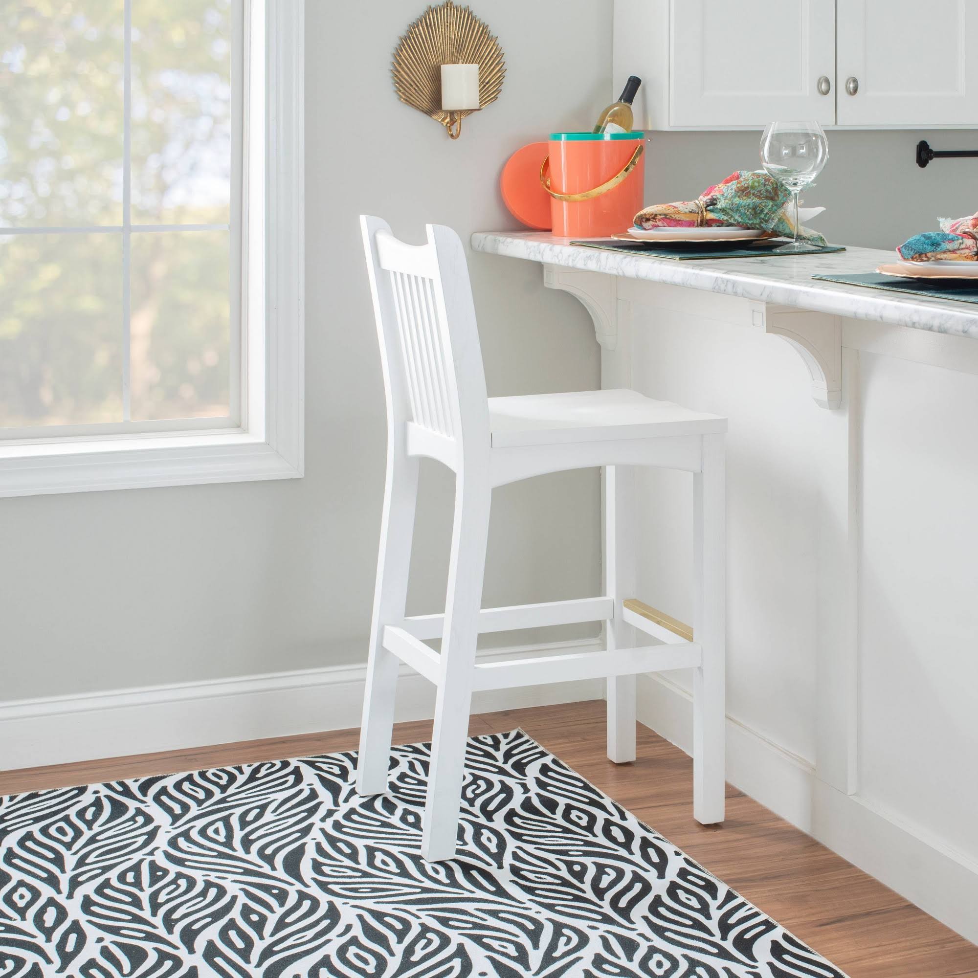 White Leola Barstools Set of 2 Q74098