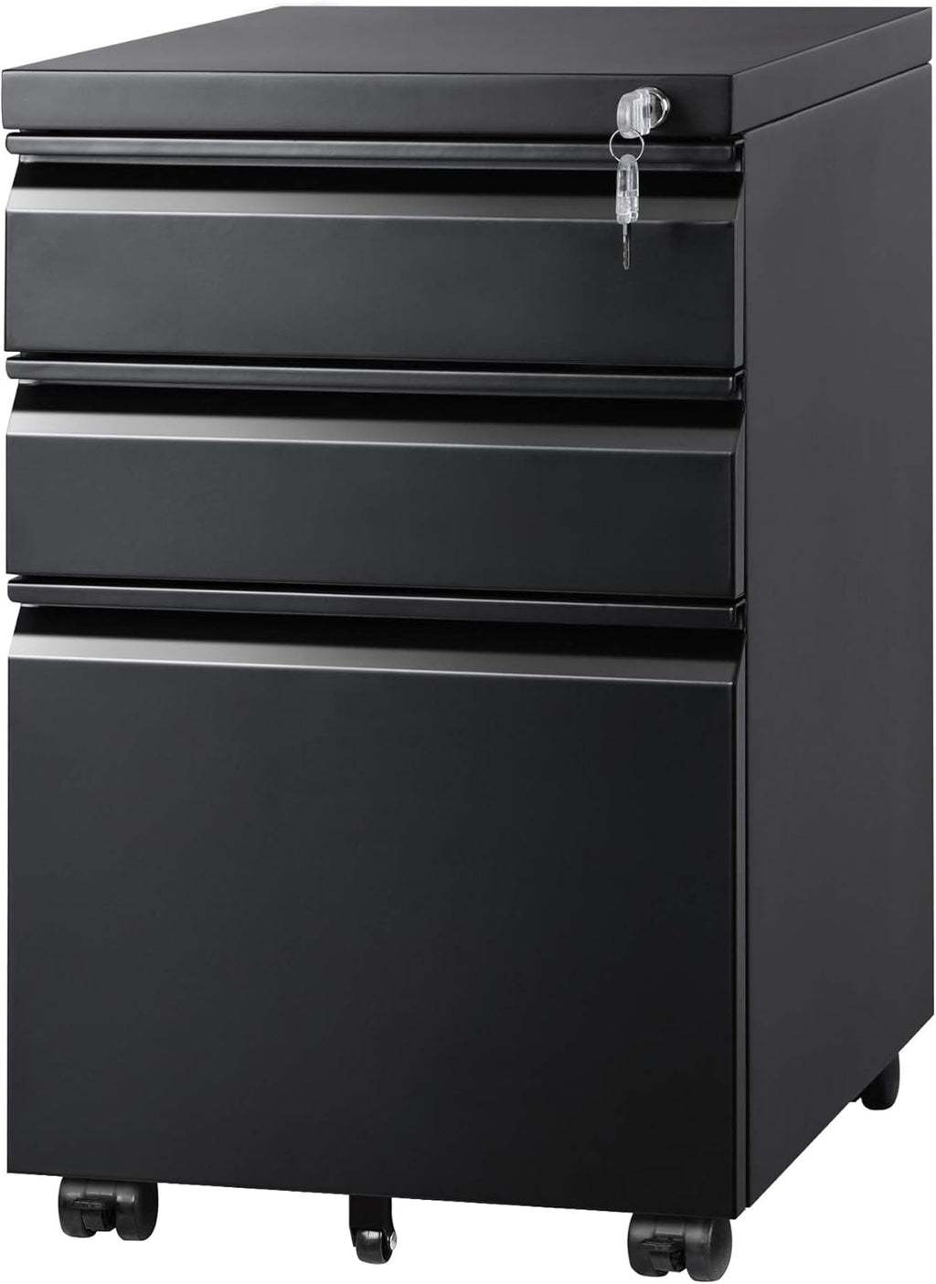 White 3 Drawer Mobile File Cabinet P2512