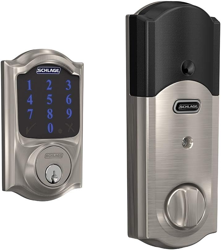 Bright Brass Smart Deadbolt With Alarm L555265