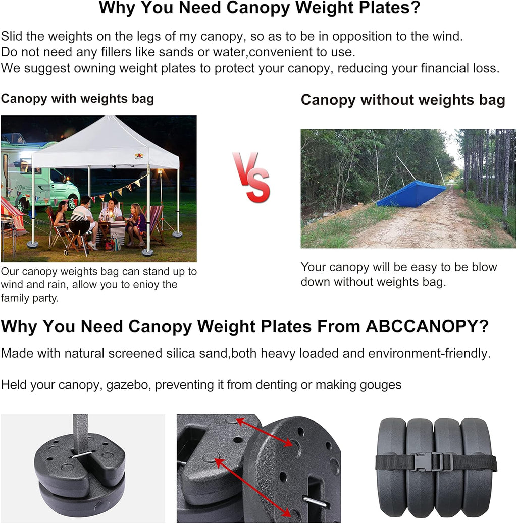 Deluxe Canopy Weights with Lock, 4Pack (27LB) I6684