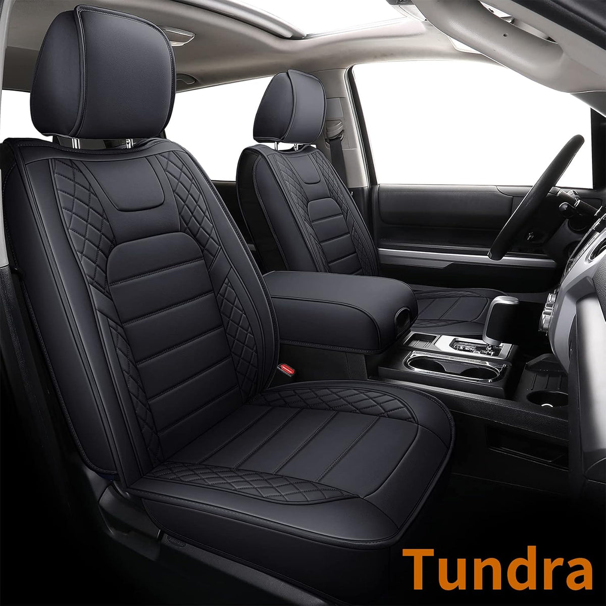 Gray Water Proof Faux Leather Seat Covers Full Set U471