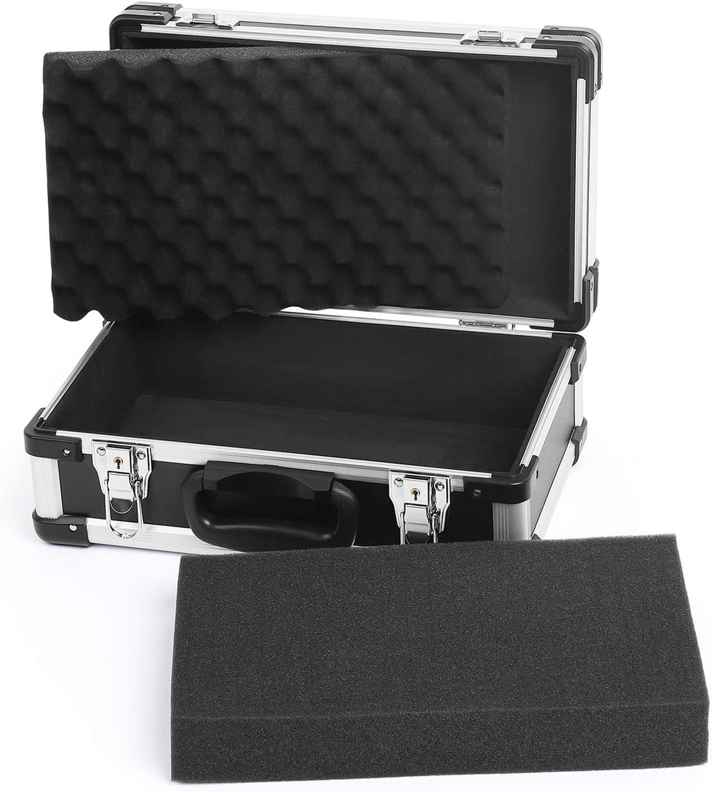 Black Aluminum Hard Case Toolbox Briefcase E7040
