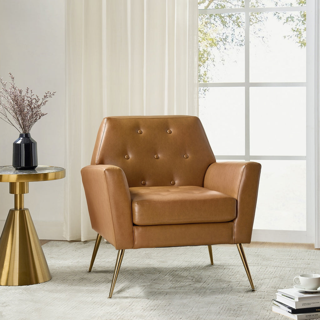 Upholstered Arm Chair with Button-Tufted Back D94707