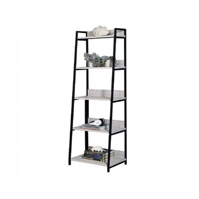 Ladder Bookcase Sand 5 Shelves 67H x 16W x 16D H7096