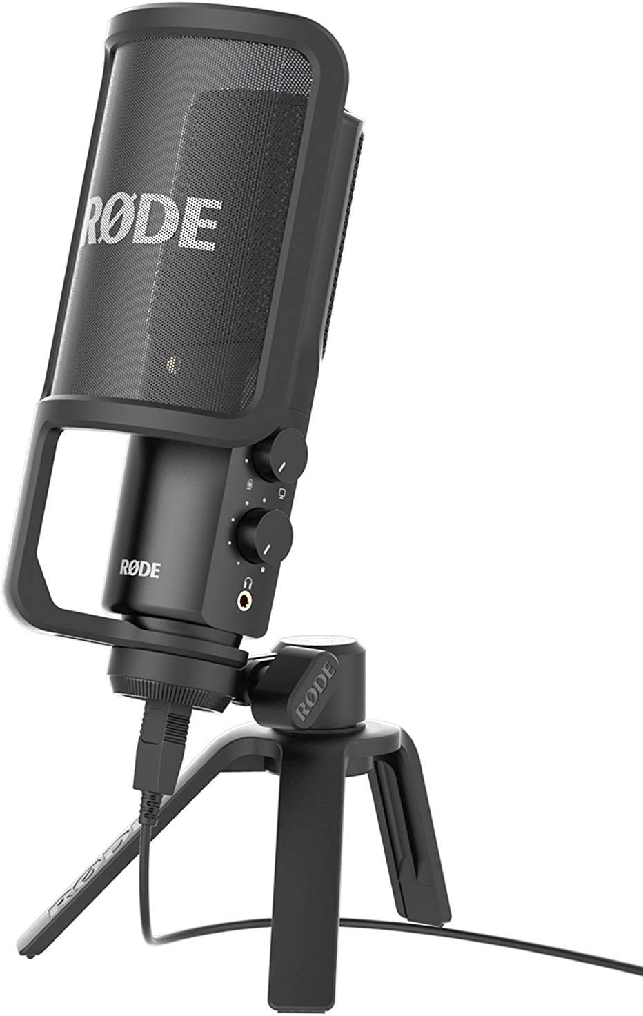 Black USB Cardioid Condenser Microphone V400473