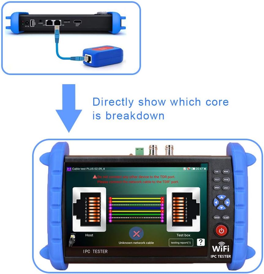 7 Inch IP Camera Tester Monitor with HDMI in&Out P5468
