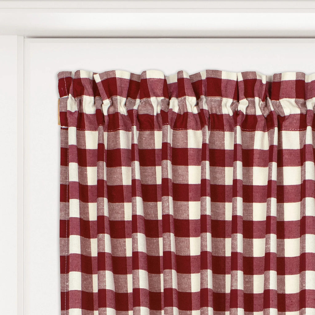 Burgundy French Door Curtain, 54" W x 72" L Single Panel C78575