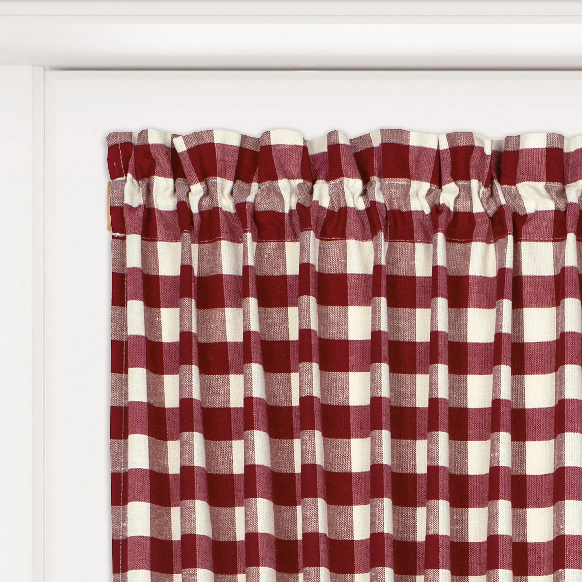 Burgundy French Door Curtain, 54" W x 72" L Single Panel C78575