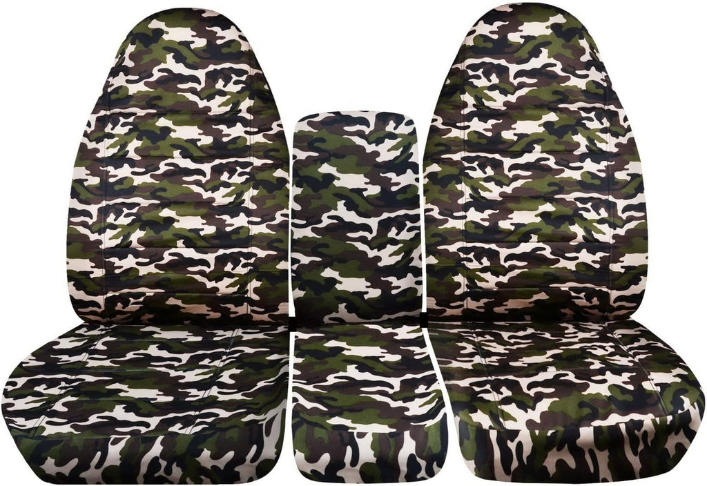 Camo Truck Seat Covers for 2002-2005 Dodge Ram Front 40/20/40 Split Bench with Center Console W4167