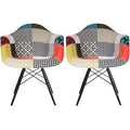 Set of 2 Multi-Color Fabric Armchair X974470