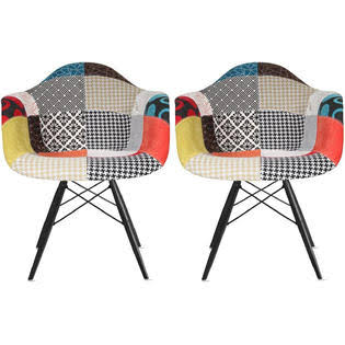 Set of 2 Multi-Color Fabric Armchair X974470