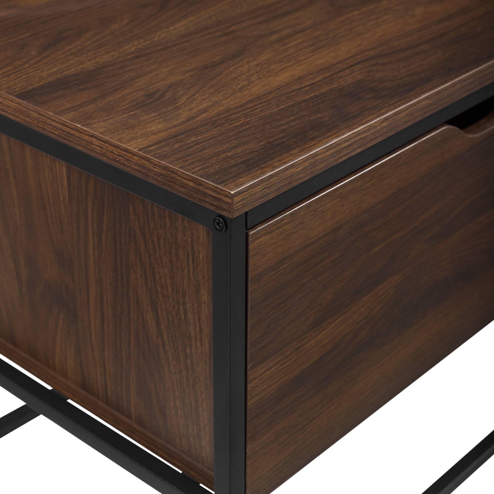2 Drawer Entry Storage Bench Dark Walnut I555083