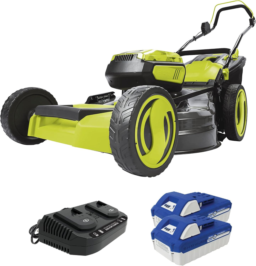 Cordless Mulching Lawn Mower with 11-Gallon Grass Catcher A148