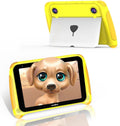 Yellow 7 inch Kids Tablet Android 11 Quad Core 2GB RAM 32GB Dual Camera WiFi Bluetooth 4.2 Pack of 2 F64576