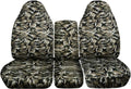 Camo Truck Seat Covers for 2002-2005 Dodge Ram Front 40/20/40 Split Bench with Center Console W4167