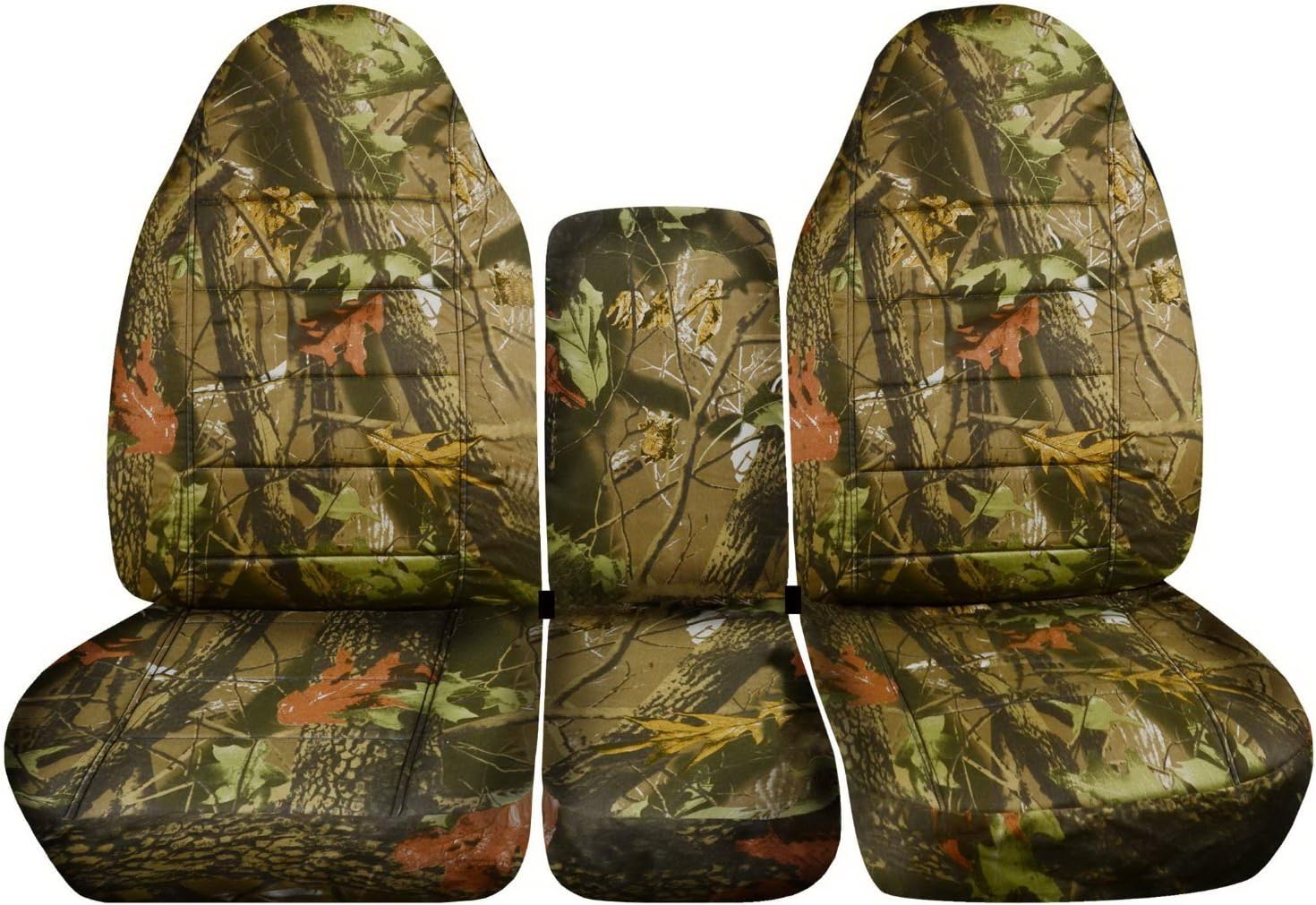 Camo Truck Seat Covers for 2002-2005 Dodge Ram Front 40/20/40 Split Bench with Center Console W4167