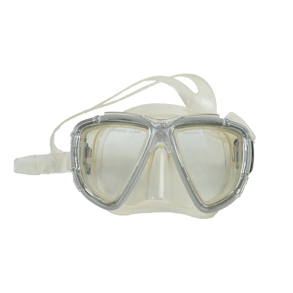 3pc Silicone Swimming Pool Scuba and Snorkeling Set - Medium - Gray C12874