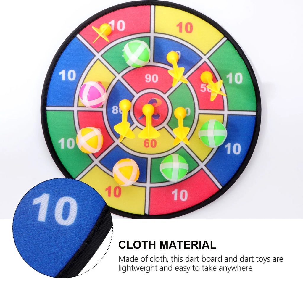 Safety Dart Board Toys Sticky Ball Shooting Toy (30cm, 6pcs Sticky Ball and 6pcs Darts) T30667