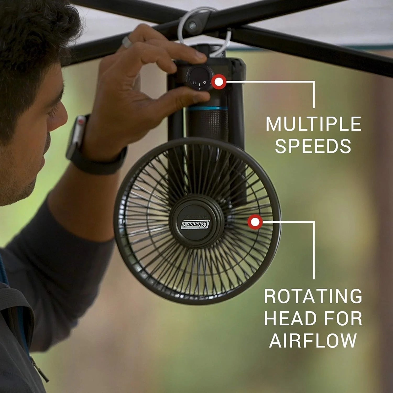 Black Multi-Speed Fan and Battery E4201