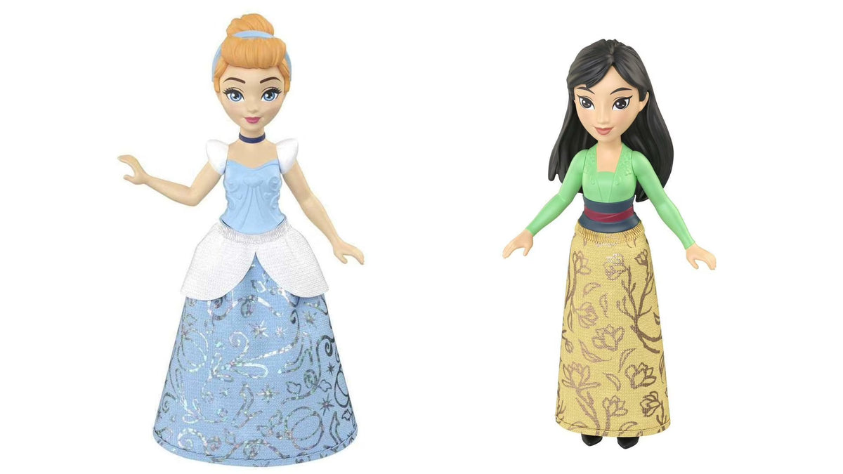 2 Disney Princess 3.5-inch Small Dolls - Cinderella & Mulan F94523
