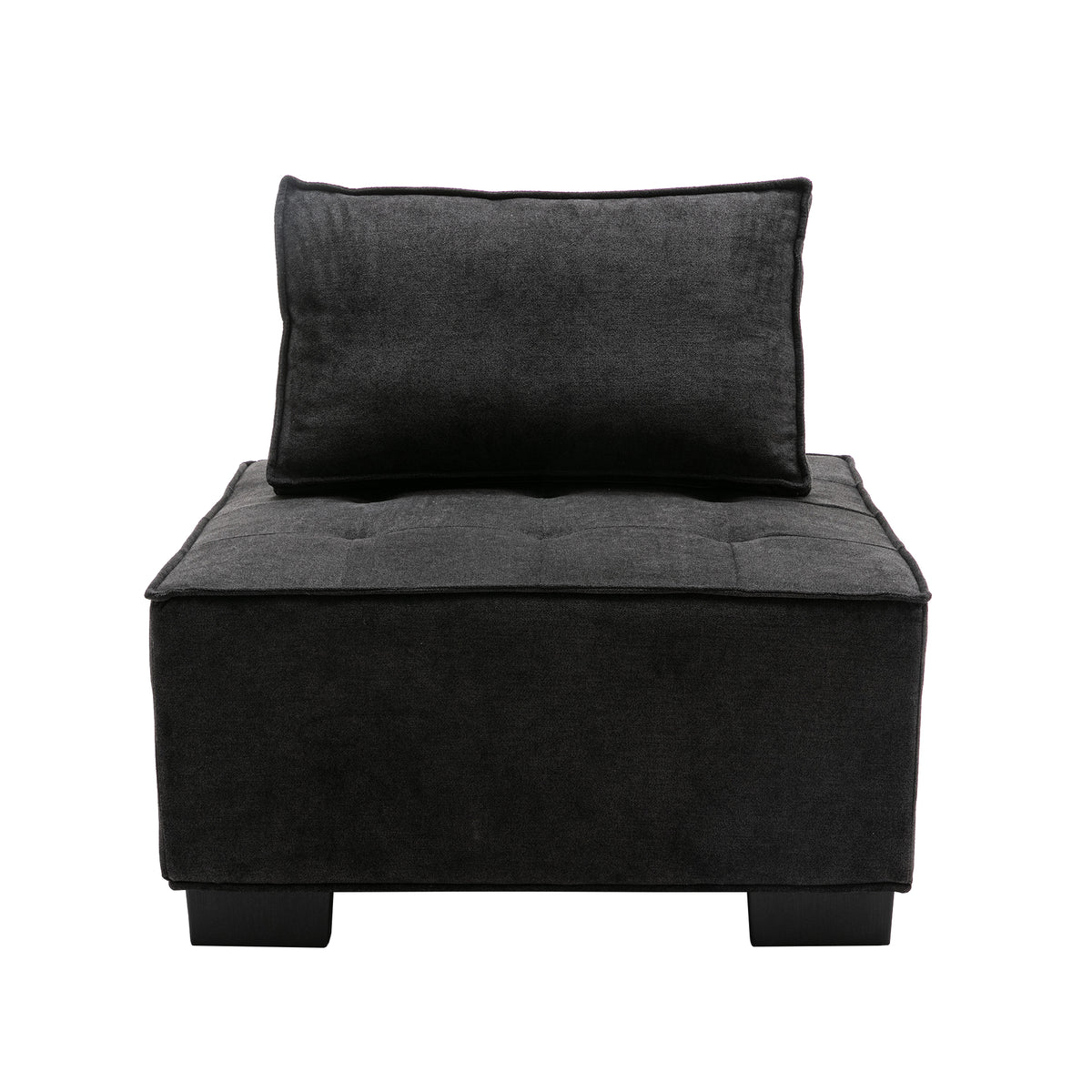 Black Ottoman Barrel Chair D9830