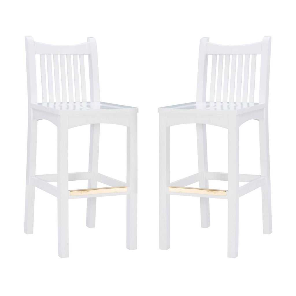 White Leola Barstools Set of 2 Q74098