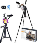 Vlogging Kit with Microphone, Remote Control, Fill-in Light, 15-50" Extendable Tripod Stand, Pack of 2 R28991