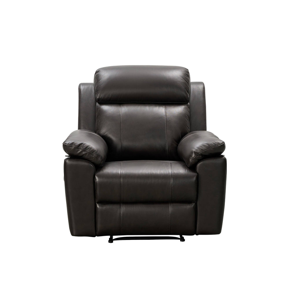 Dark Brown Top Grain Leather Recliner R502