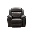 Dark Brown Top Grain Leather Recliner R502