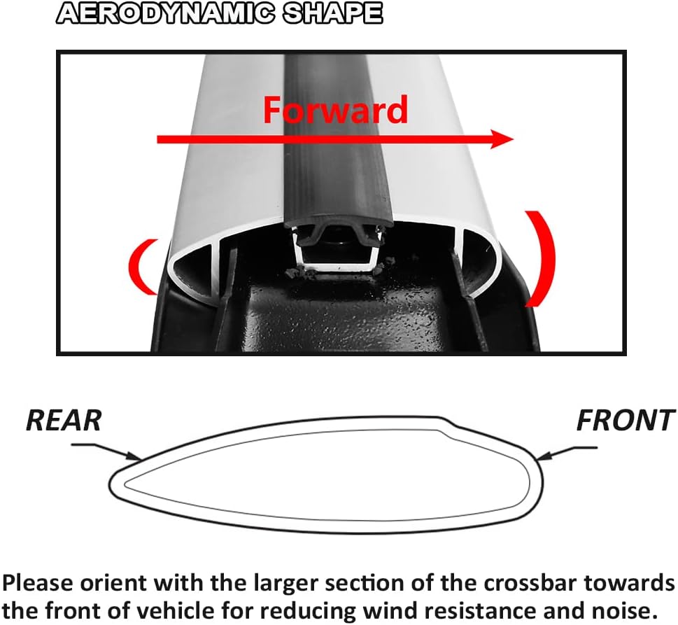 Silver Roof Rack Cross Bars T7052